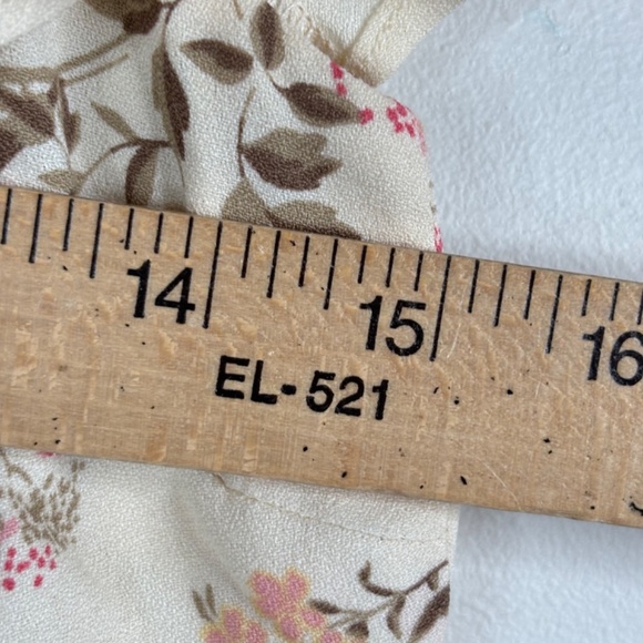 Reformation Verbena Maxi Dress 2 Leila Floral Ruffle Neckline Ivory Pink Cottage - Picture 13 of 15